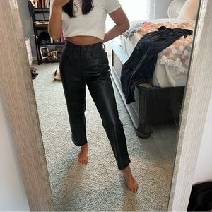 Madewell - The Perfect Vintage Straight Jean: Faux Leather Edition